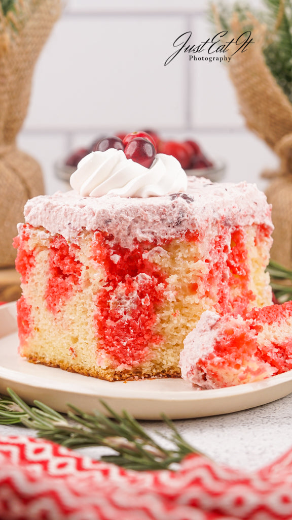 Limited PLR Cranberry Poke Cake