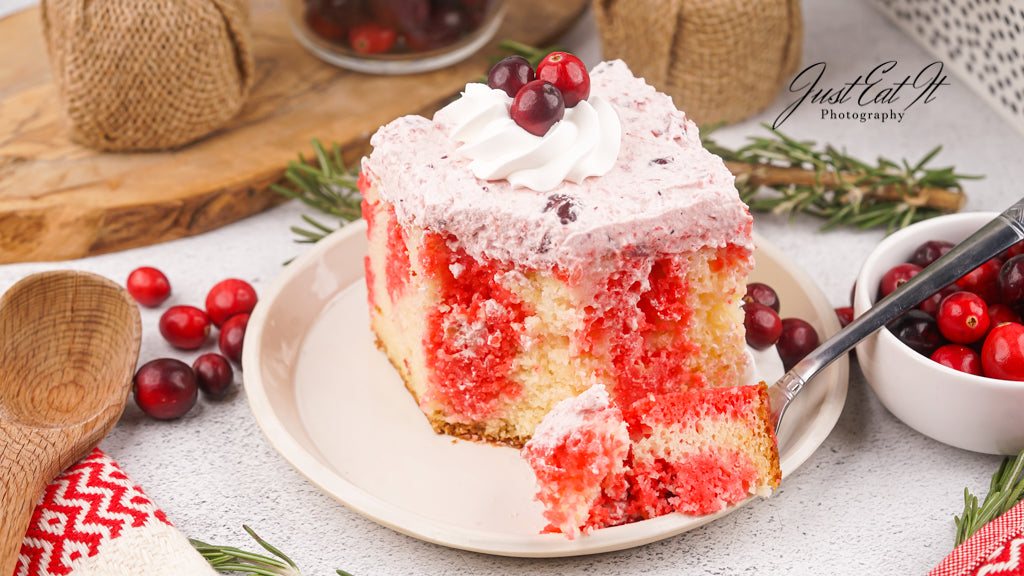 Limited PLR Cranberry Poke Cake