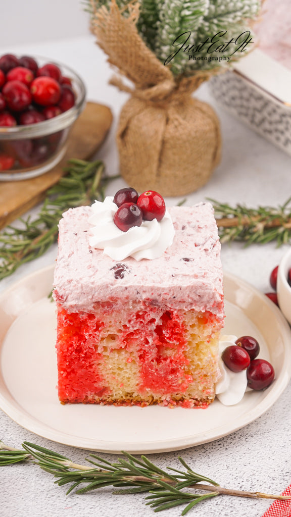 Limited PLR Cranberry Poke Cake