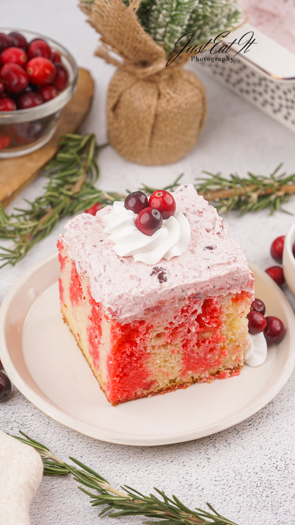Limited PLR Cranberry Poke Cake