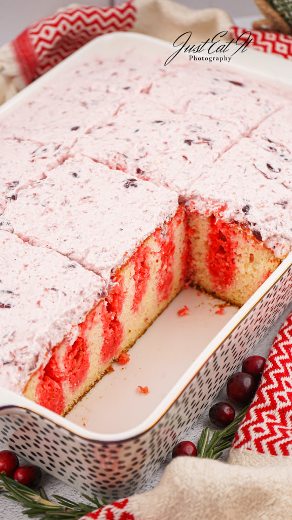 Limited PLR Cranberry Poke Cake