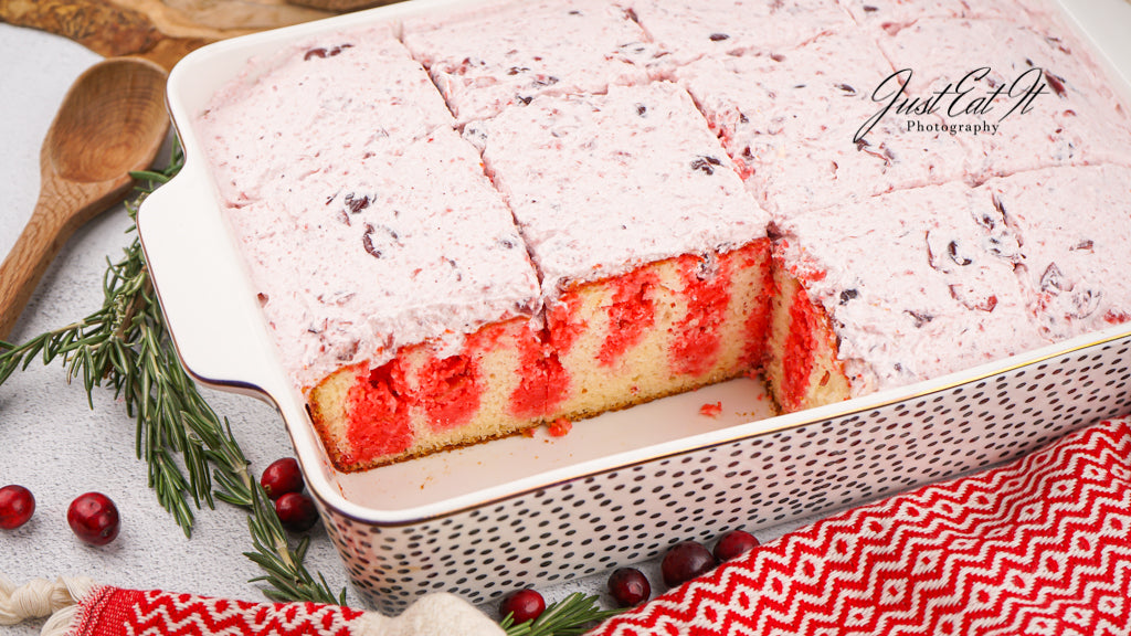 Limited PLR Cranberry Poke Cake