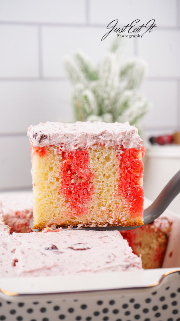 Limited PLR Cranberry Poke Cake