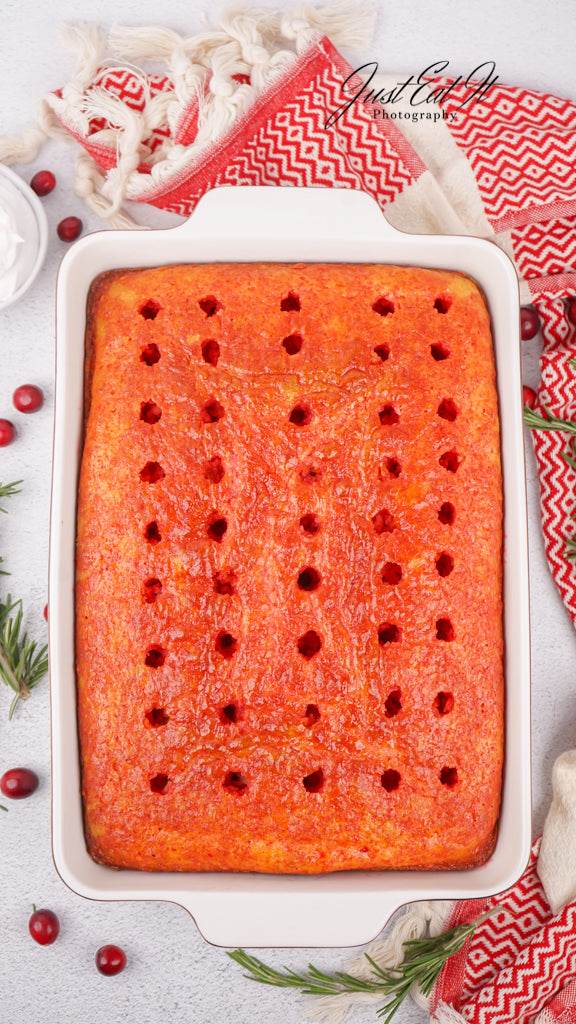 Limited PLR Cranberry Poke Cake