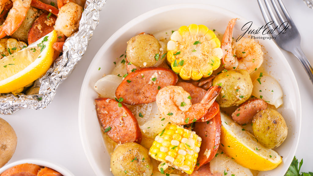 Exclusive Shrimp Boil Foil Packets