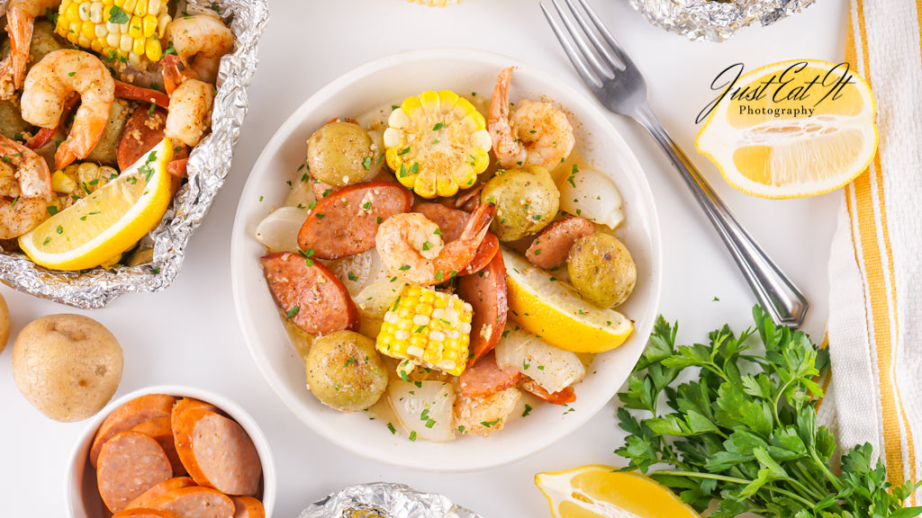 Exclusive Shrimp Boil Foil Packets