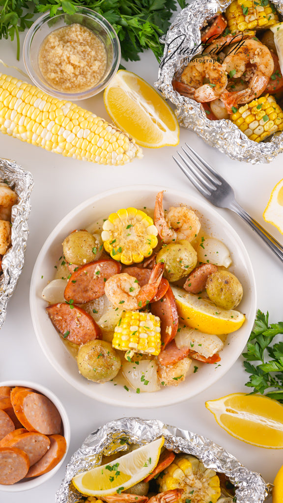 Exclusive Shrimp Boil Foil Packets