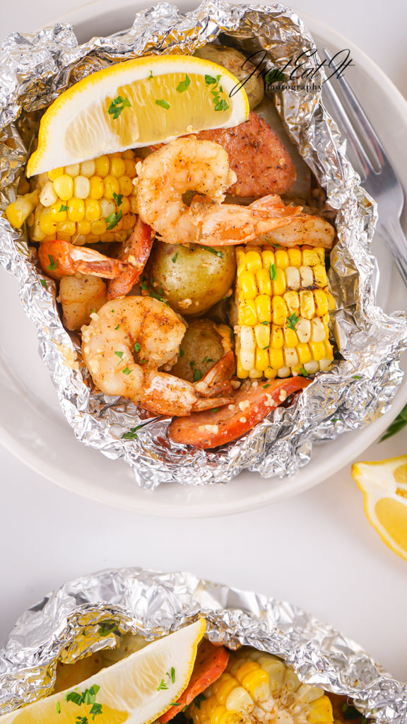 Exclusive Shrimp Boil Foil Packets