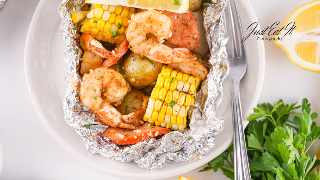 Exclusive Shrimp Boil Foil Packets