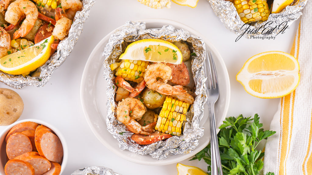 Exclusive Shrimp Boil Foil Packets