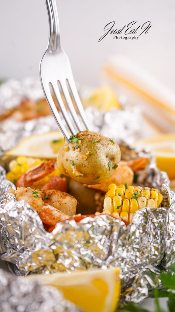 Exclusive Shrimp Boil Foil Packets