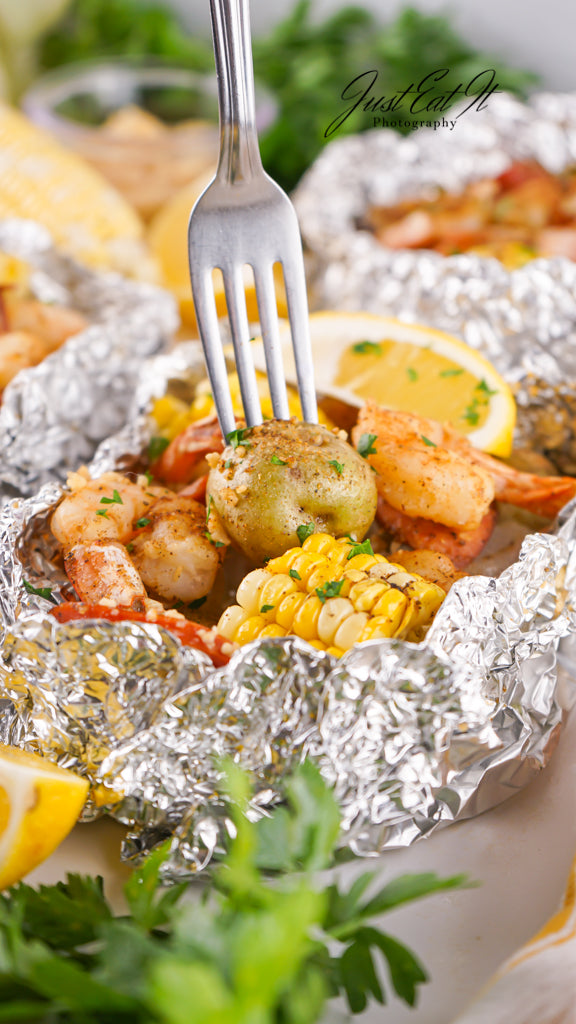 Exclusive Shrimp Boil Foil Packets
