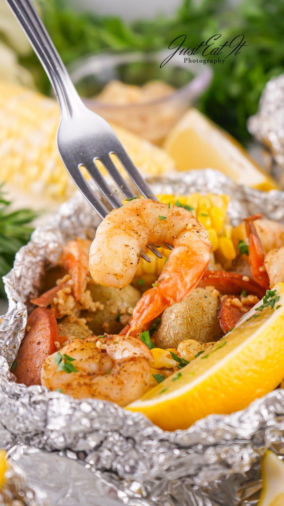 Exclusive Shrimp Boil Foil Packets