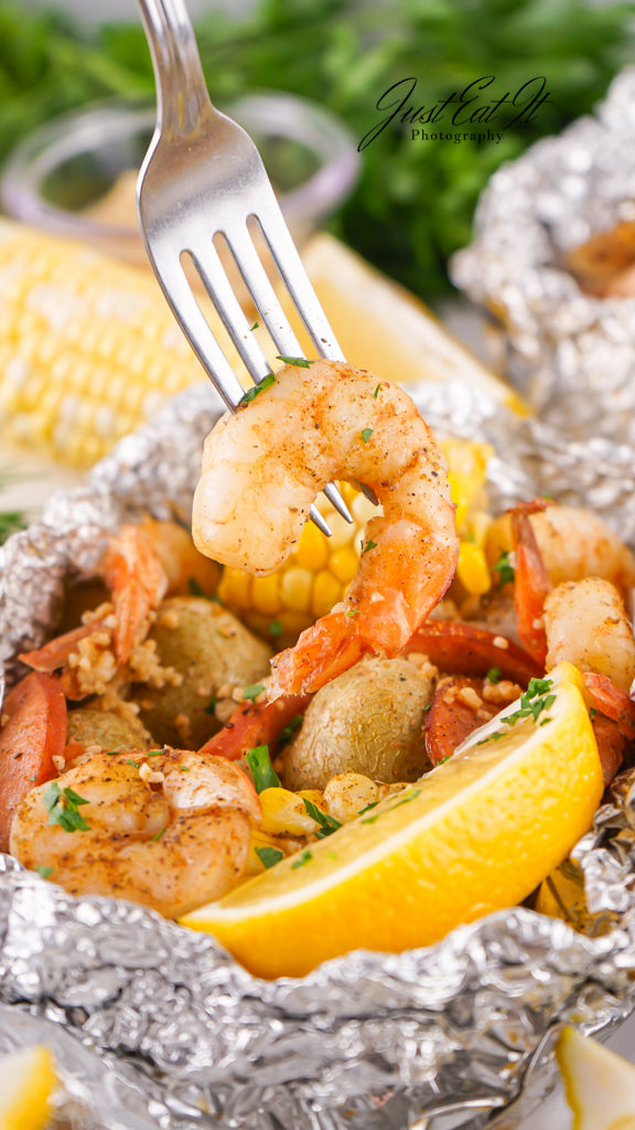 Exclusive Shrimp Boil Foil Packets