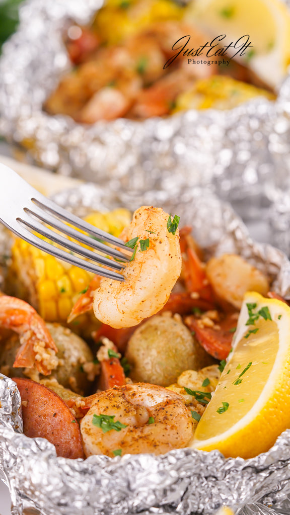 Exclusive Shrimp Boil Foil Packets