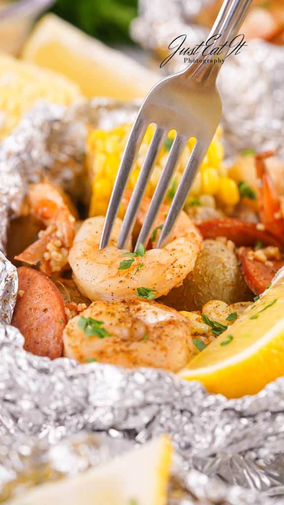 Exclusive Shrimp Boil Foil Packets