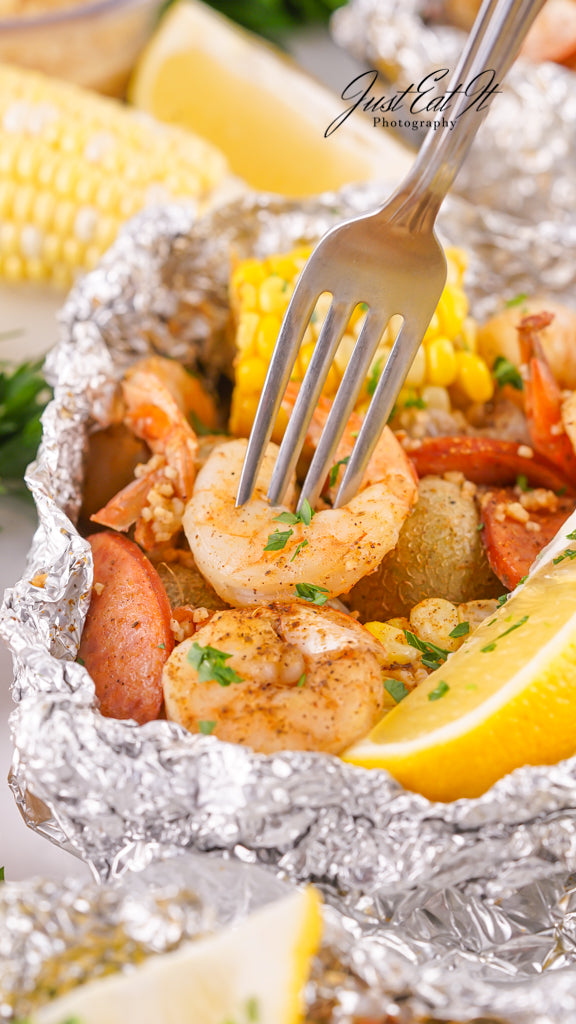 Exclusive Shrimp Boil Foil Packets