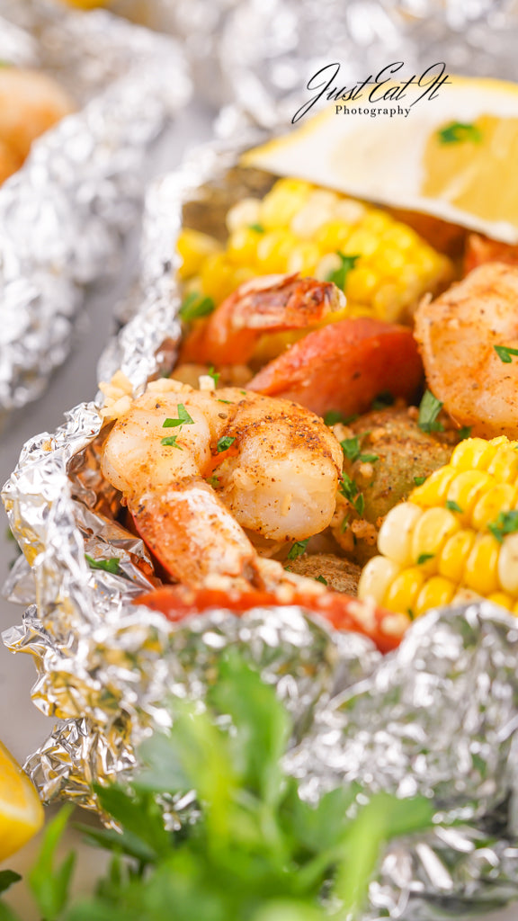 Exclusive Shrimp Boil Foil Packets