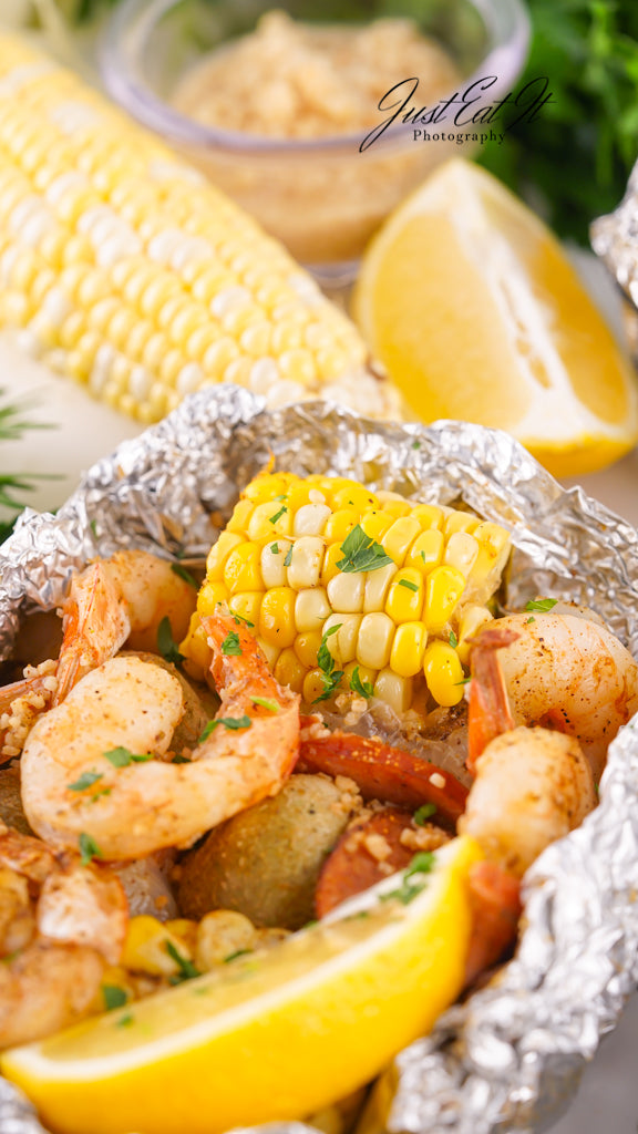 Exclusive Shrimp Boil Foil Packets