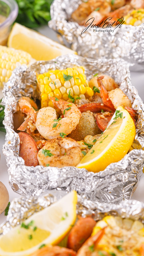 Exclusive Shrimp Boil Foil Packets