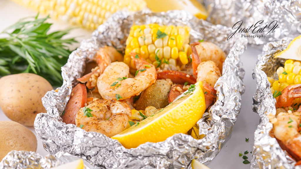 Exclusive Shrimp Boil Foil Packets