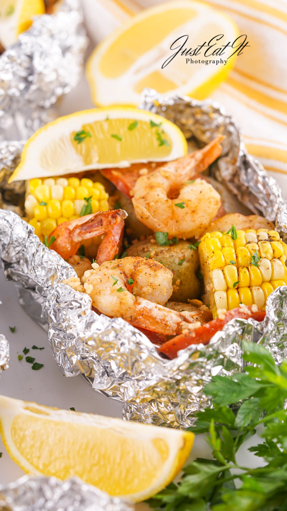 Exclusive Shrimp Boil Foil Packets