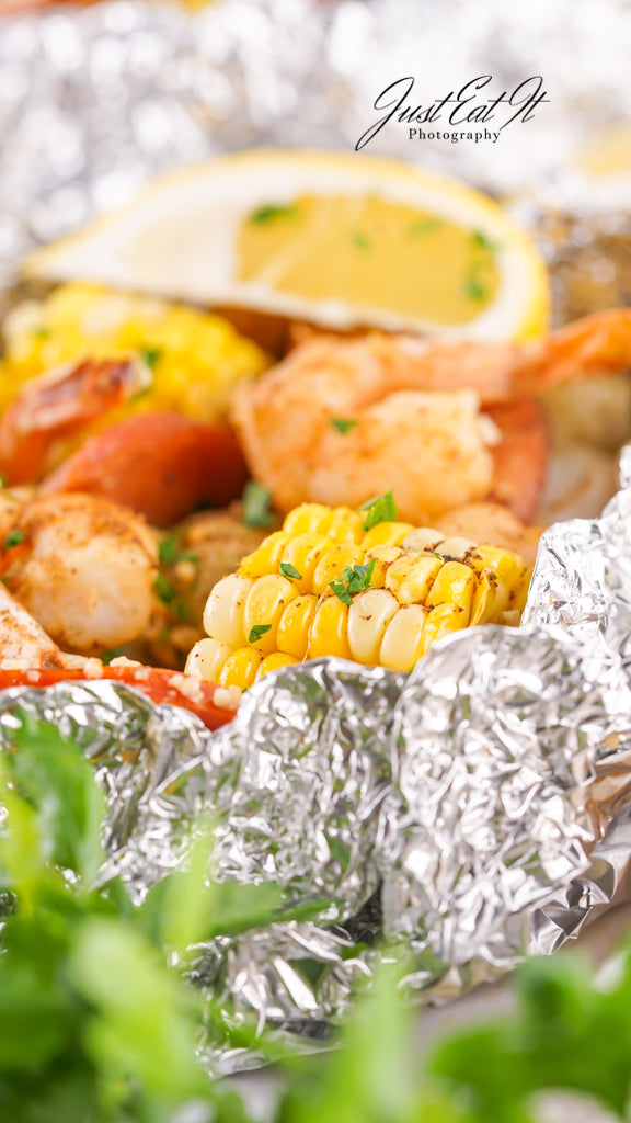 Exclusive Shrimp Boil Foil Packets