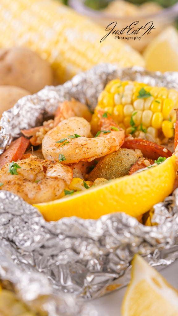Exclusive Shrimp Boil Foil Packets