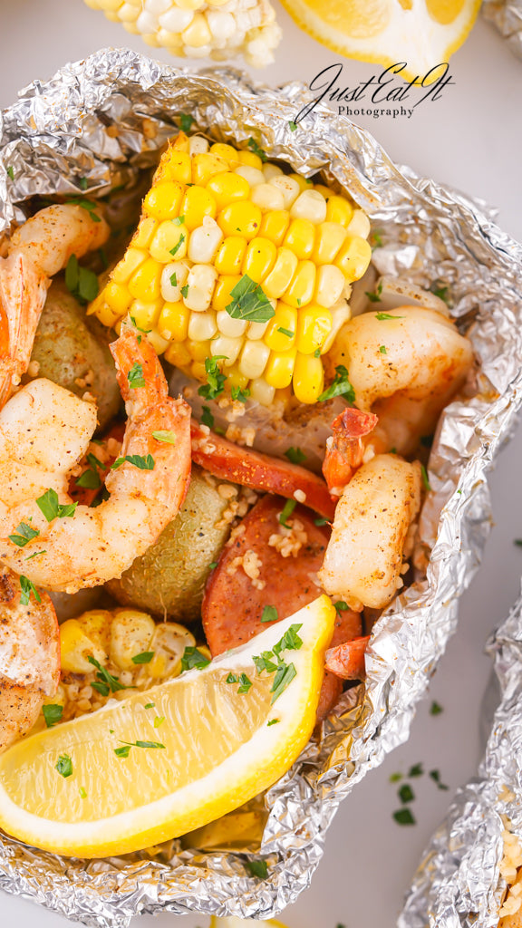 Exclusive Shrimp Boil Foil Packets