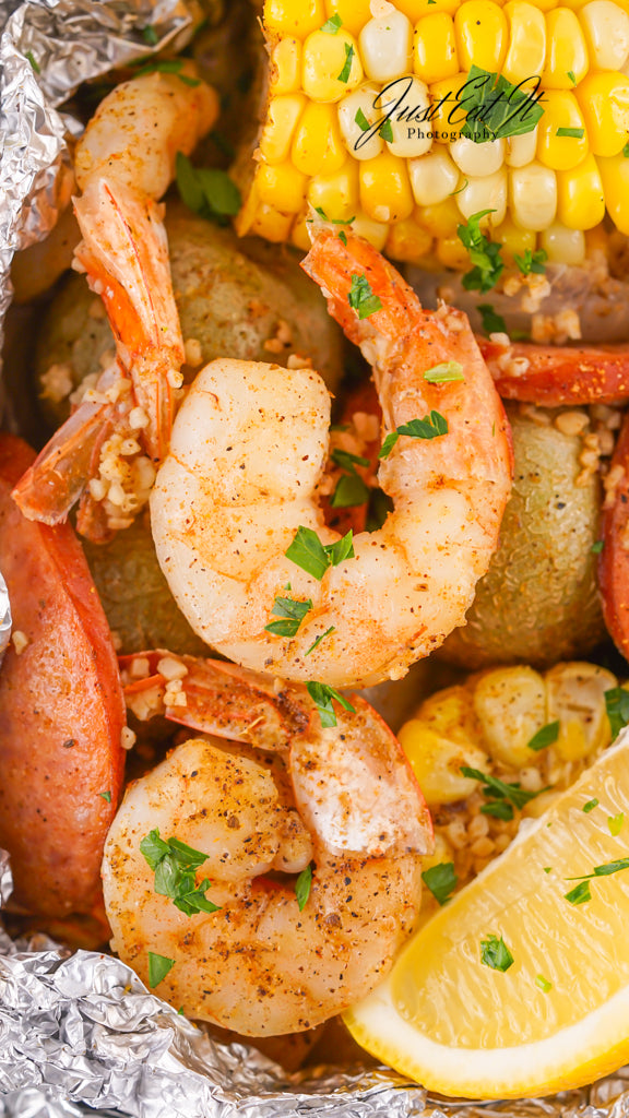 Exclusive Shrimp Boil Foil Packets