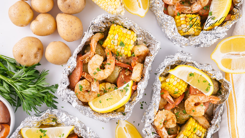Exclusive Shrimp Boil Foil Packets