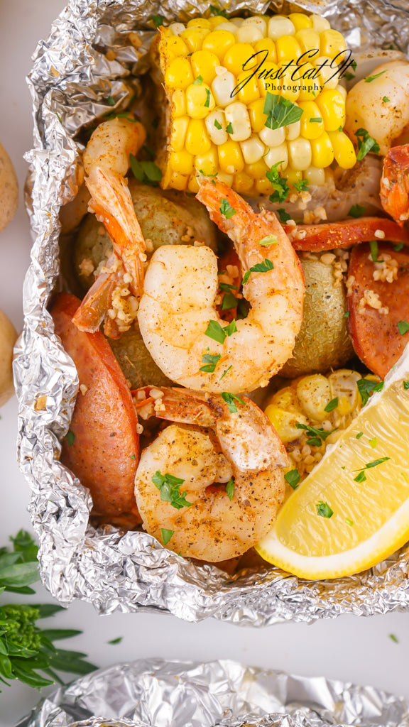 Exclusive Shrimp Boil Foil Packets