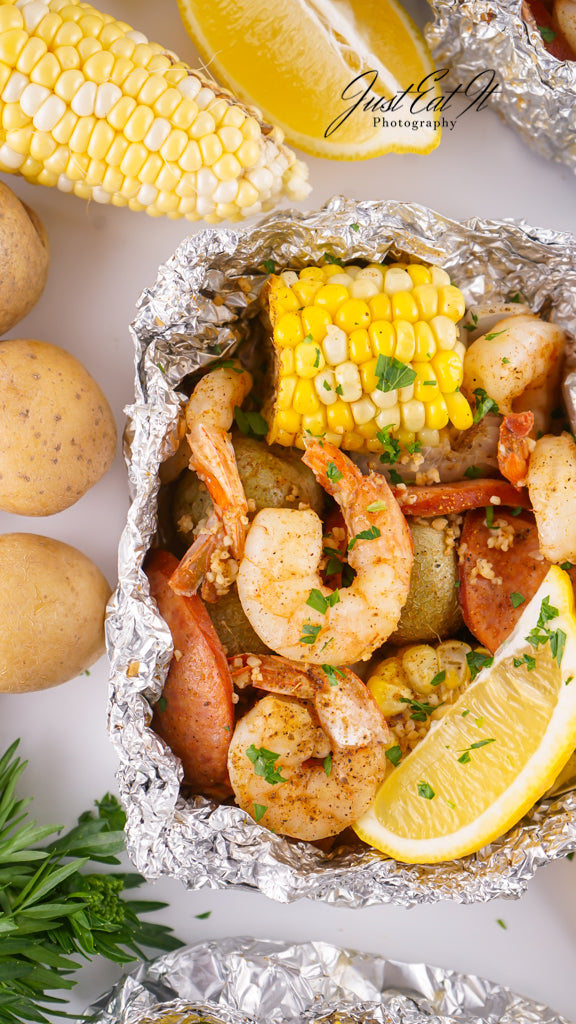 Exclusive Shrimp Boil Foil Packets