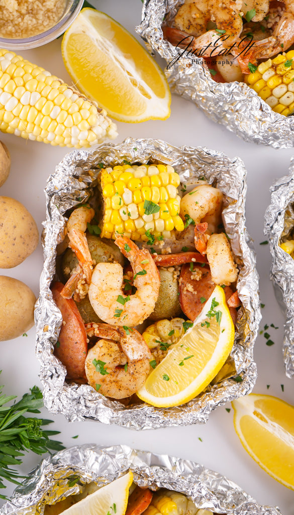 Exclusive Shrimp Boil Foil Packets