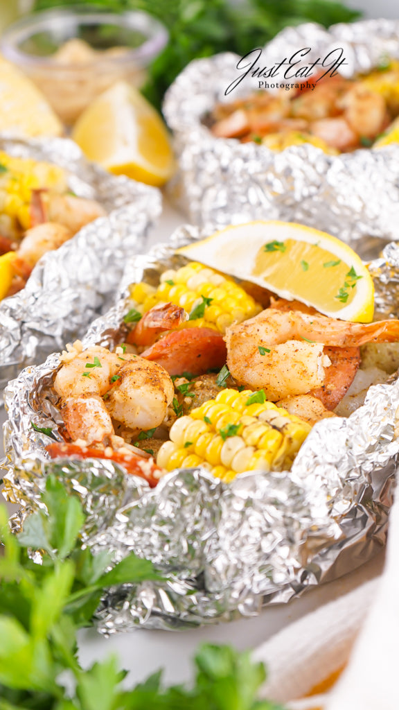 Exclusive Shrimp Boil Foil Packets