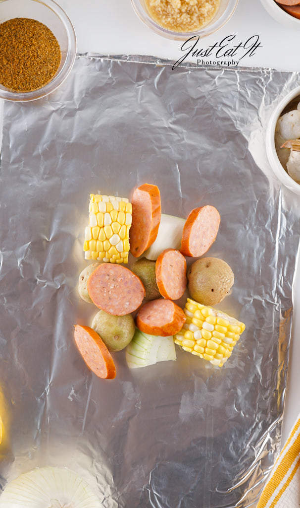 Exclusive Shrimp Boil Foil Packets