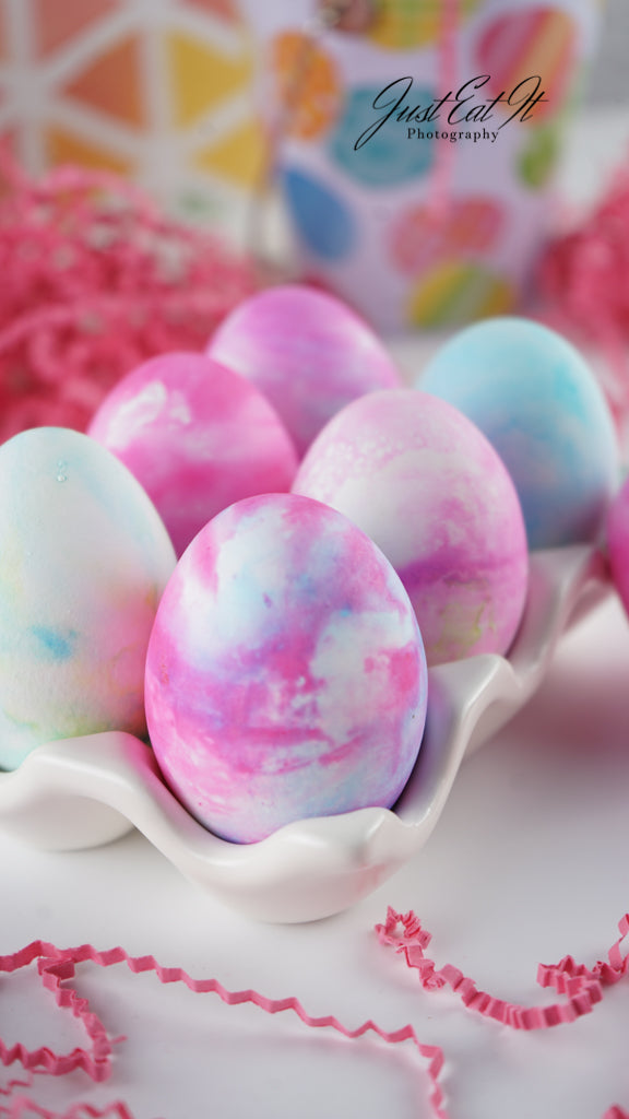 Limited PLR Dyed Eggs Using Shaving Cream