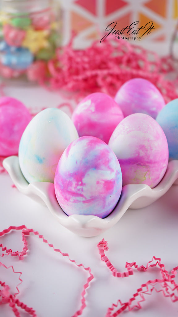 Limited PLR Dyed Eggs Using Shaving Cream