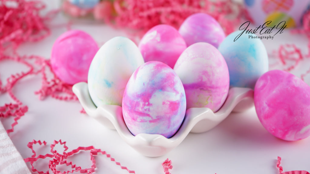 Limited PLR Dyed Eggs Using Shaving Cream