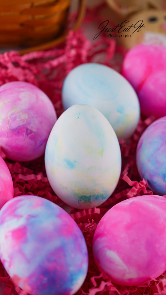 Limited PLR Dyed Eggs Using Shaving Cream