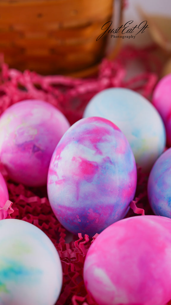 Limited PLR Dyed Eggs Using Shaving Cream