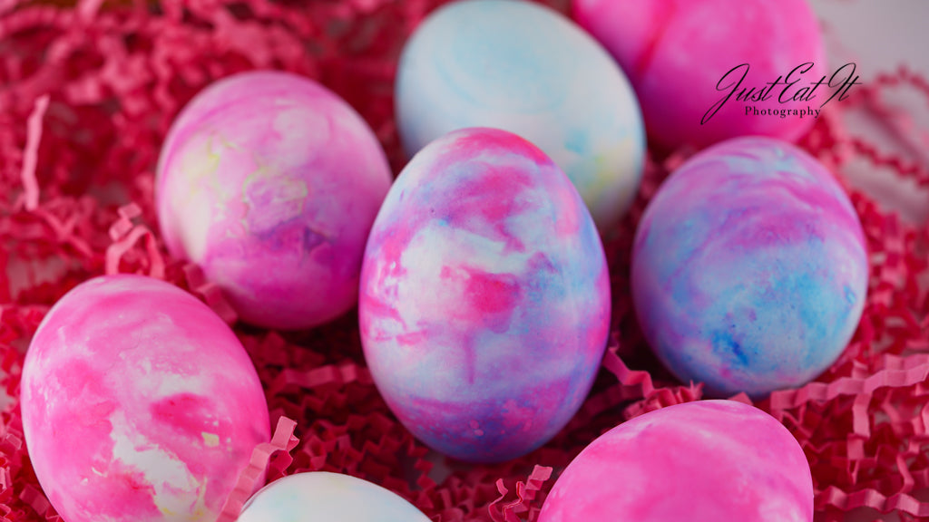 Limited PLR Dyed Eggs Using Shaving Cream