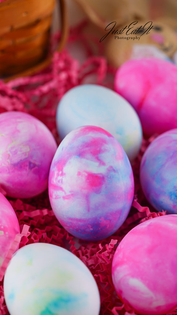 Limited PLR Dyed Eggs Using Shaving Cream