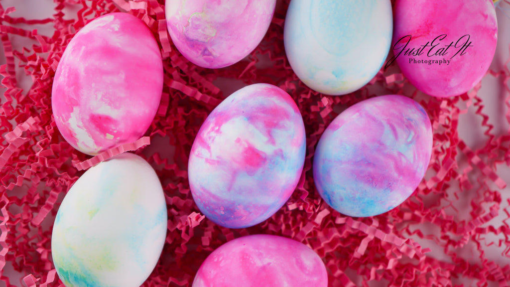 Limited PLR Dyed Eggs Using Shaving Cream