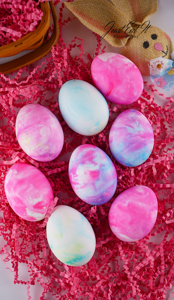 Limited PLR Dyed Eggs Using Shaving Cream