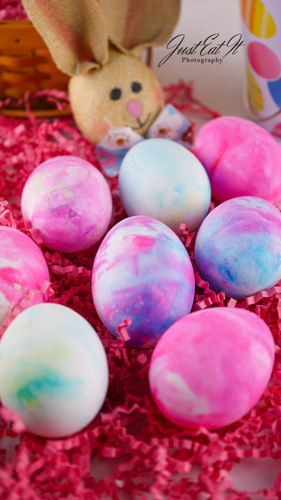 Limited PLR Dyed Eggs Using Shaving Cream