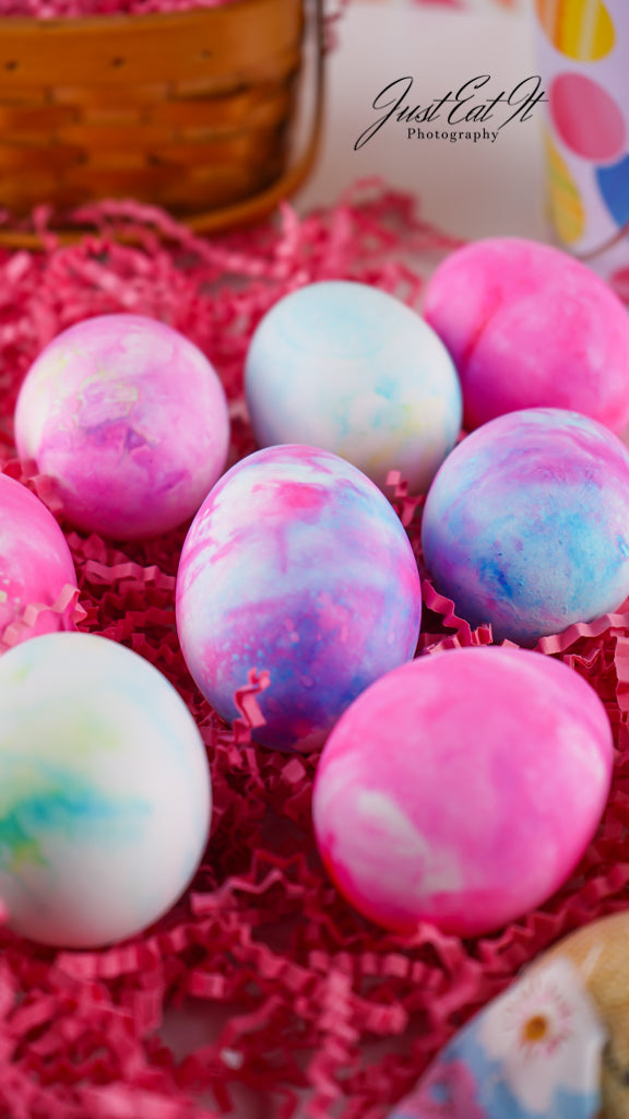 Limited PLR Dyed Eggs Using Shaving Cream