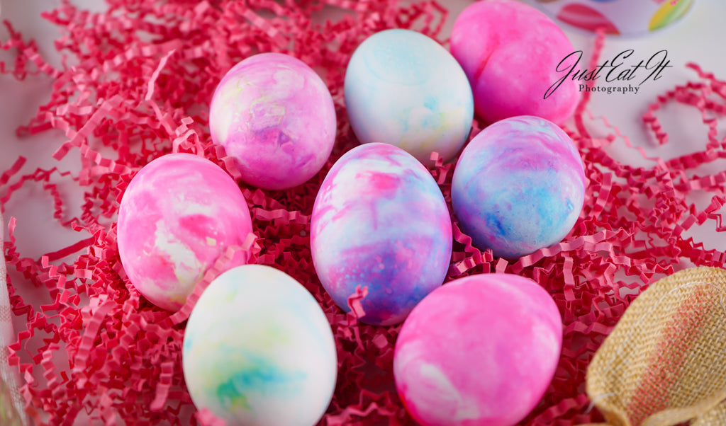 Limited PLR Dyed Eggs Using Shaving Cream