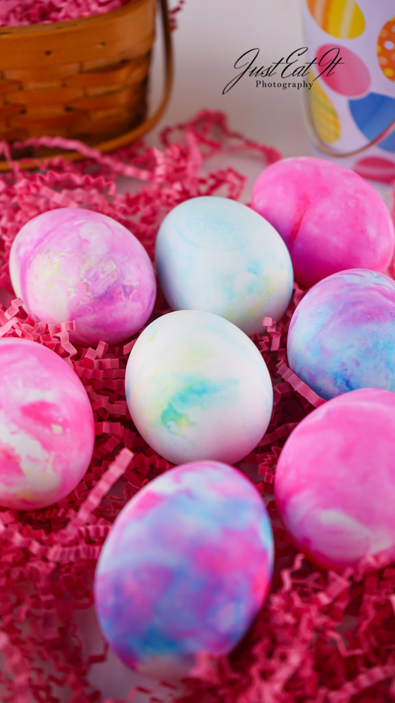 Limited PLR Dyed Eggs Using Shaving Cream