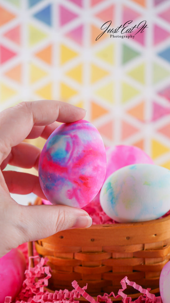 Limited PLR Dyed Eggs Using Shaving Cream